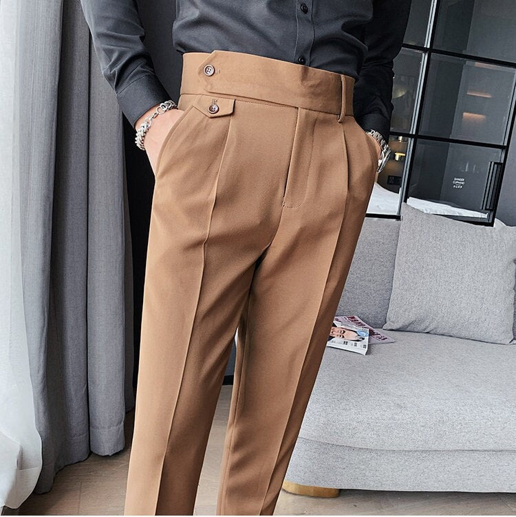 Men's Sartora Elegant Solid Suit Trousers
