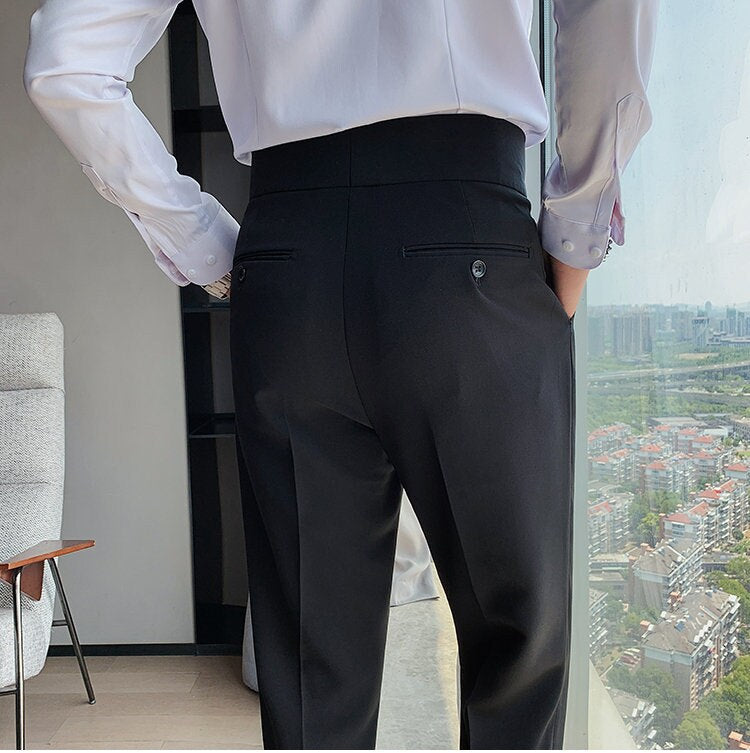 Men's Sartora Elegant Solid Suit Trousers