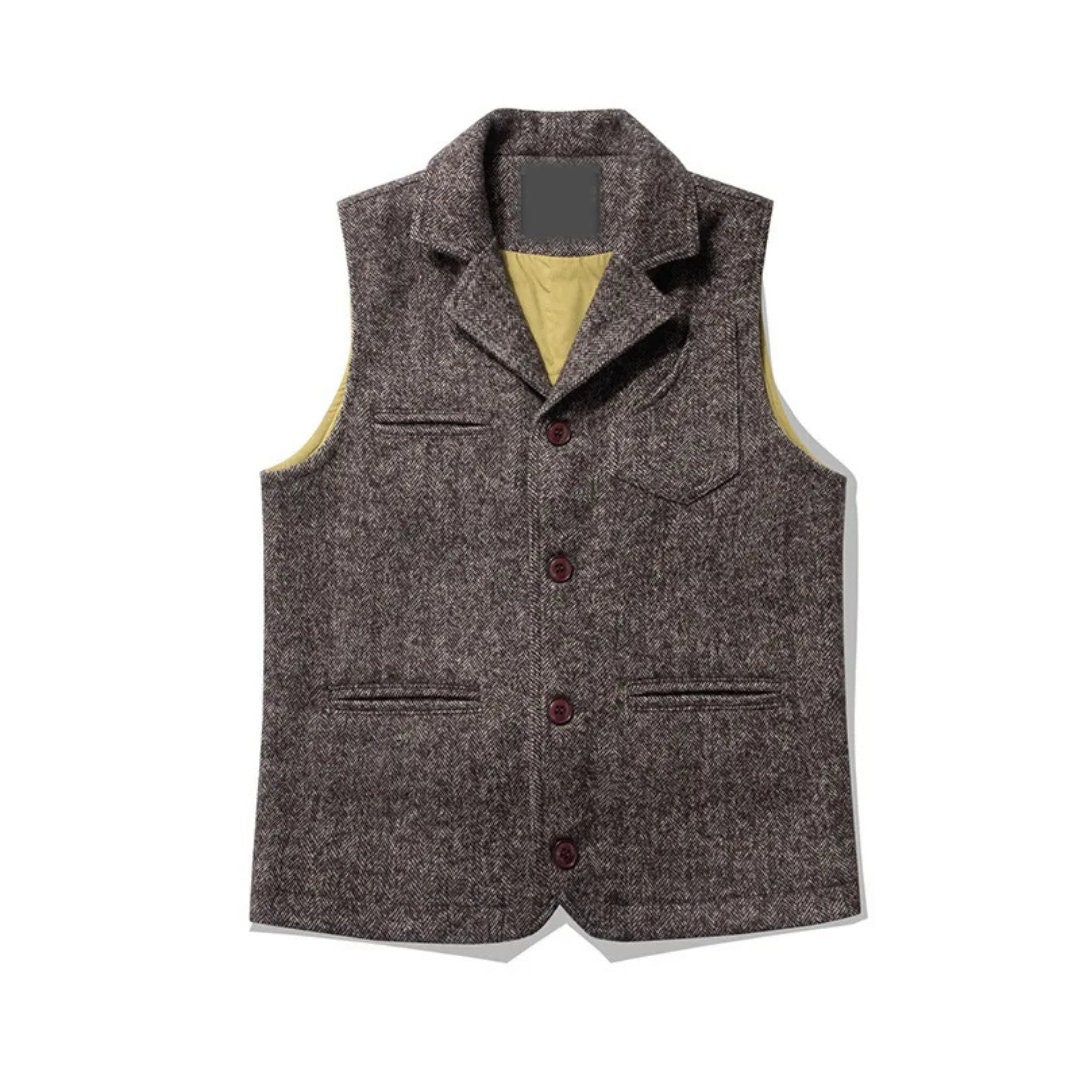 Woolen Warm Tactical Style Vest With Back Adjuster and Multiple Functional Pockets